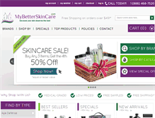 Tablet Screenshot of mybetterskincare.com